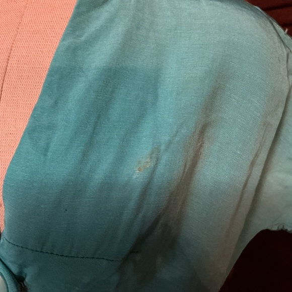 Vintage Teal Midi Dress with Button Accent - Picture 5 of 8